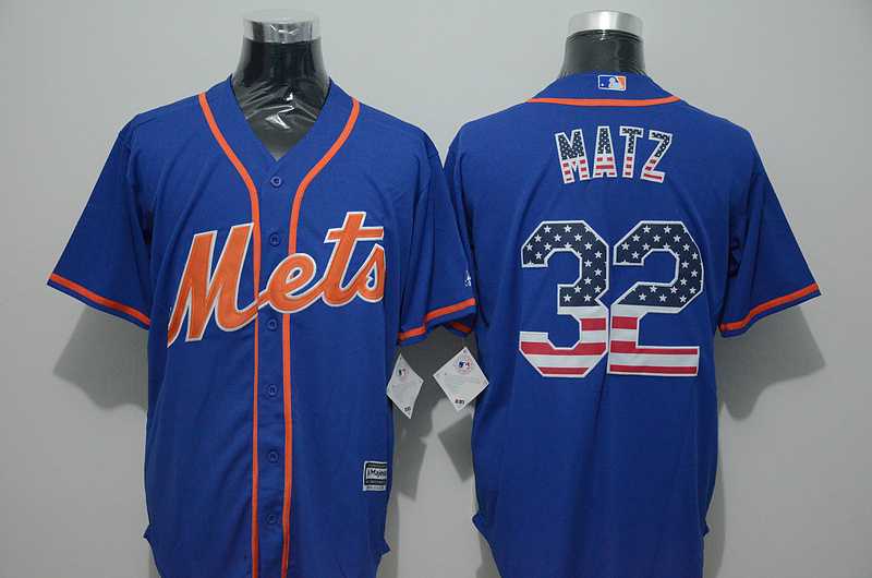 New York Mets #32 Steven Matz Blue USA Flag Fashion Stitched MLB Jersey,We sell and wholesale New York Mets #32 Steven Matz Blue USA Flag Fashion Stitched MLB Jersey on line form chian!